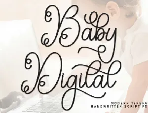 Baby Digital Script font