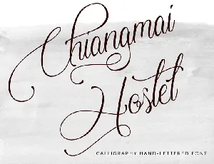 Chiangmai Hostel Free font