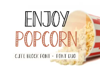 Enjoy Popcorn Bold font