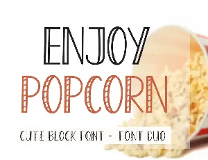 Enjoy Popcorn Bold font