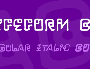 LifeForm BB font