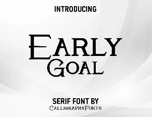 Early Goal font