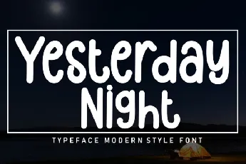 Yesterday Night Display font