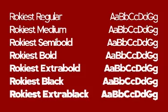 Rokiest font