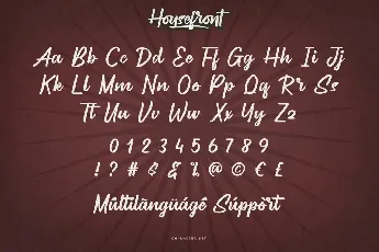 Housefront Demo font