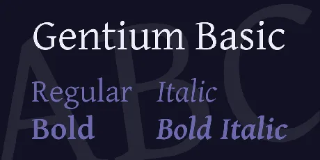 Gentium Basic font