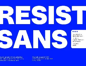 Resist Sans font