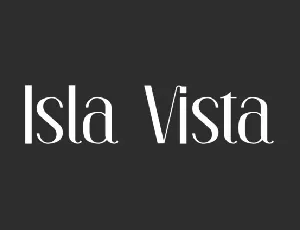 Isla Vista font