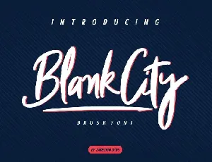 Blank City Brush font