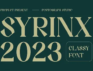 SYRINX font