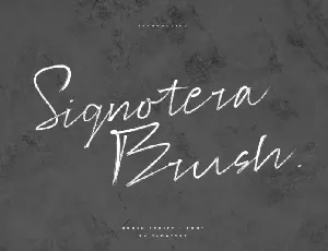 Signotera Brush font