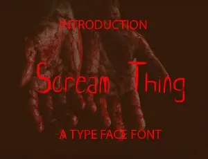 Scream Thing Script font