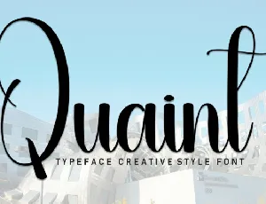 Quaint Script font