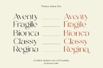 Tropical Avenue font