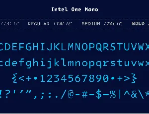 IntelOne Mono font
