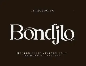 Bondjlo Serif font