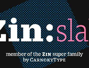 Zin Slab Family font