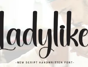 Ladylike Script font