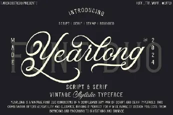 Yearlong font