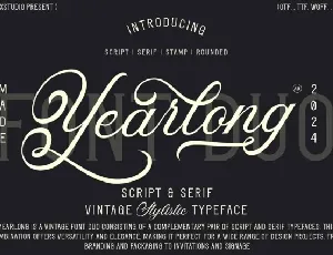 Yearlong font