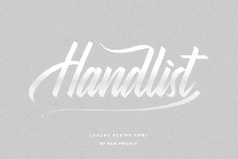 Handlist Demo font