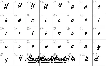 Handlist Demo font