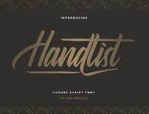 Handlist Demo font