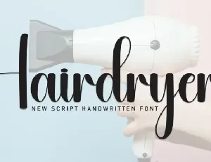 Hairdryer Script font