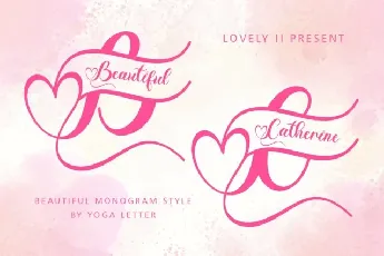 Beautiful Catherine Monogram font