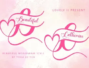 Beautiful Catherine Monogram font