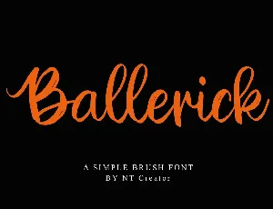 Ballerick font