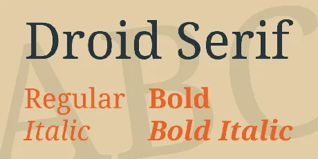 Droid Serif font