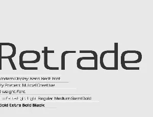 Retrade font