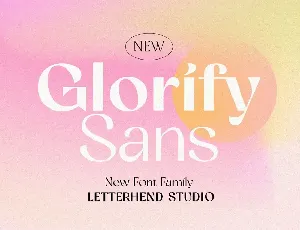 Glorify Sans font