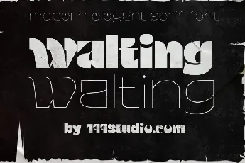 Walting Display font