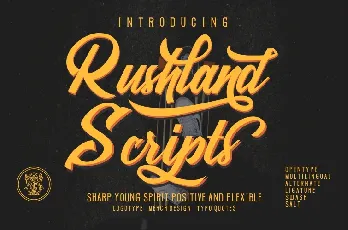 Rushland Script Sporty font