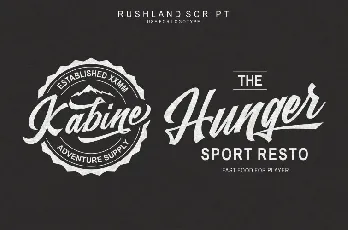 Rushland Script Sporty font