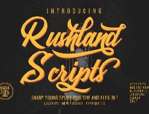 Rushland Script Sporty font