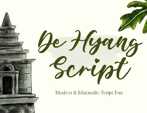 De Hyang Script - Demo font