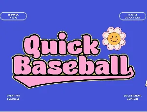 Quick Baseball - Demo Version font