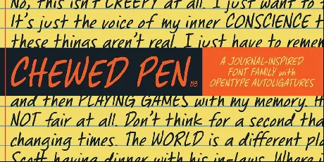 Chewed Pen BB font