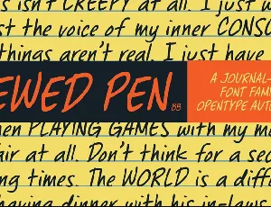 Chewed Pen BB font