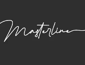 Masterline Handwritten font