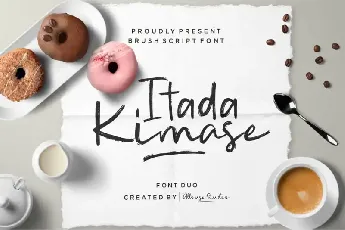 Itadakimase Brush font