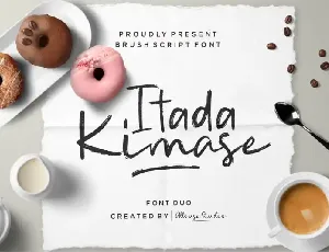 Itadakimase Brush font