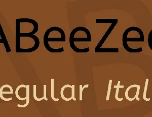 ABeeZee font