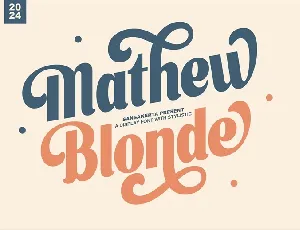 Mathew Blonde font