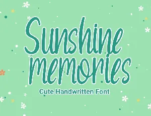 Sunshine Memories font