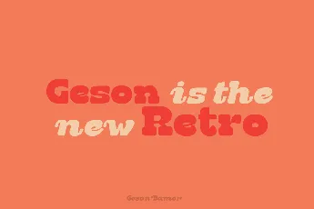 Geson Bamer Demo font