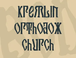 Kremlin Orthodox Church font